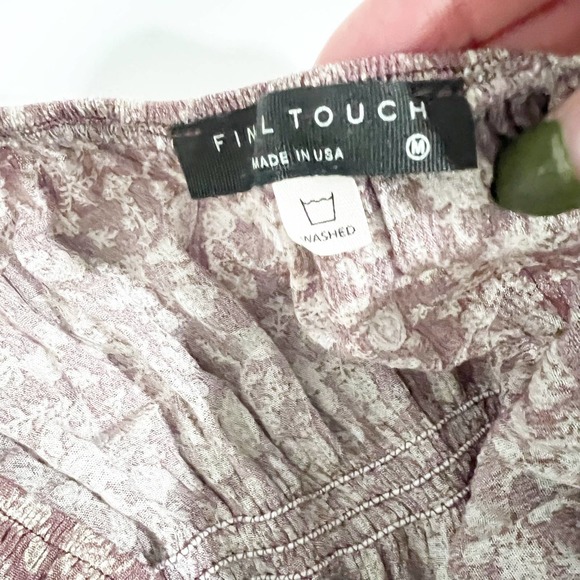 Final Touch Floral Peasant Top Large - Picture 7 of 9